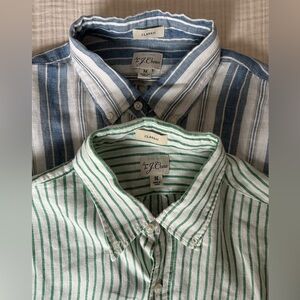 Bundle of 2- J. Crew Men’s Baird McNutt Irish linen shirt
